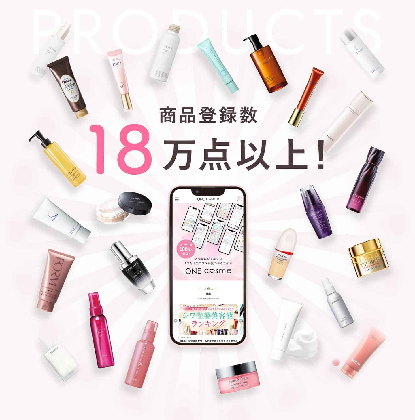 商品登録数18万点以上！