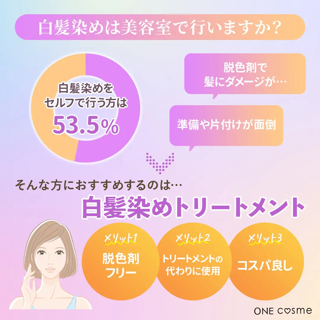 白髪染めは美容室で行う？