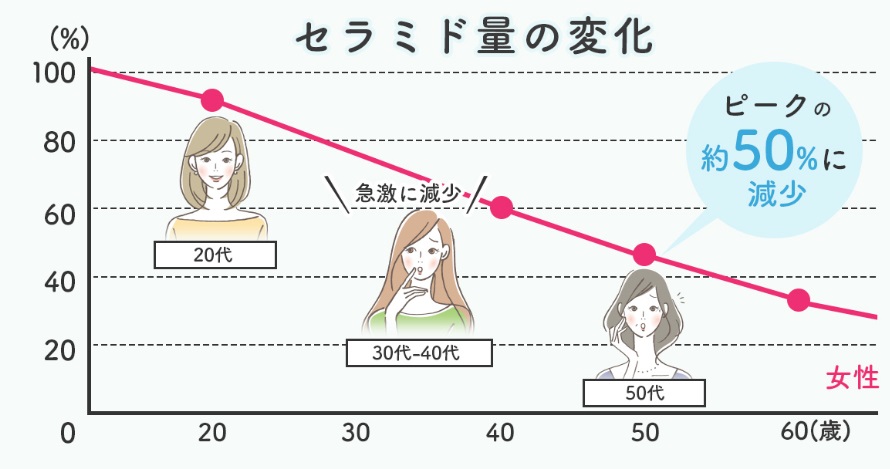 皮脂量の変化グラフ